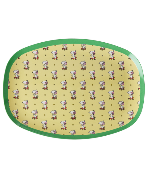Rectangular Plate - Yellow Snoopy Print
