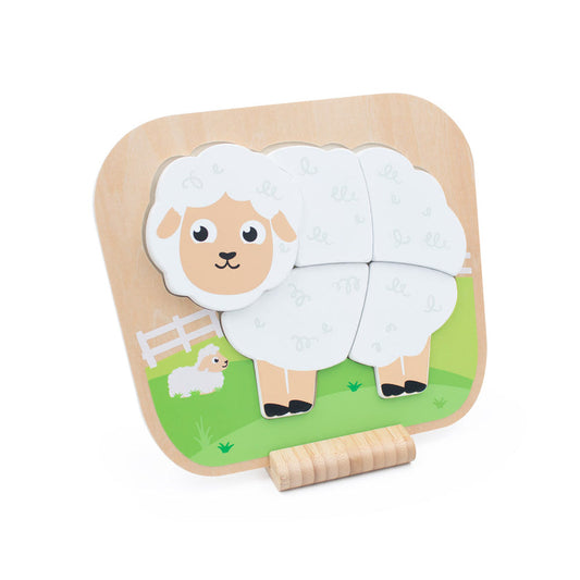 Farm Raised Wooden Puzzle - Sheep