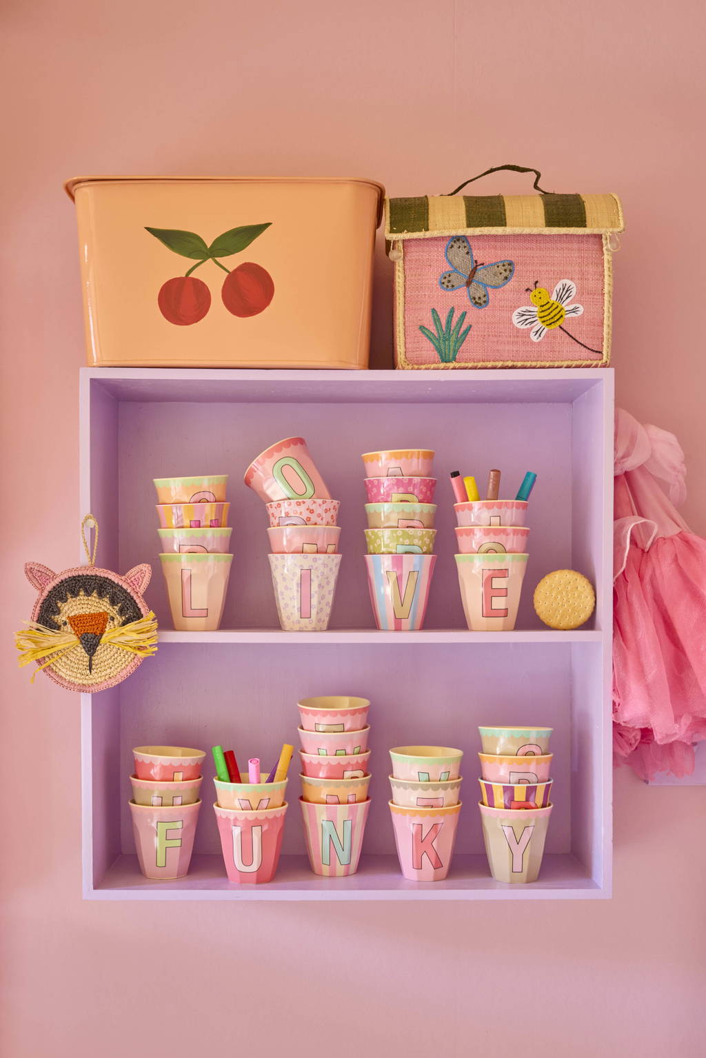 Vintage Colour Letter Cups