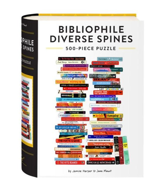 Bibliophile Diverse Spines 500 Piece Jigsaw Puzzle