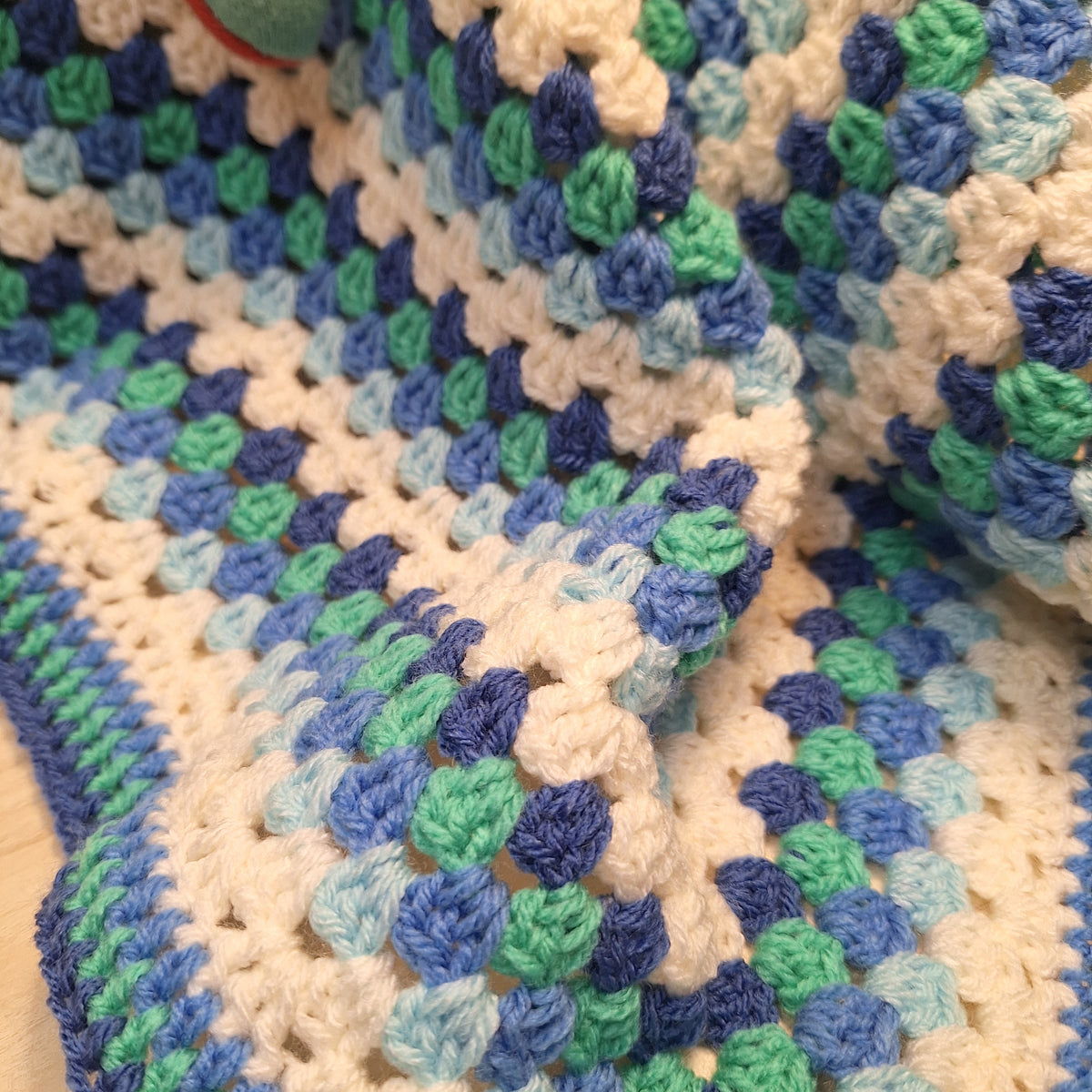 Sea Breeze Granny Square Baby Blanket
