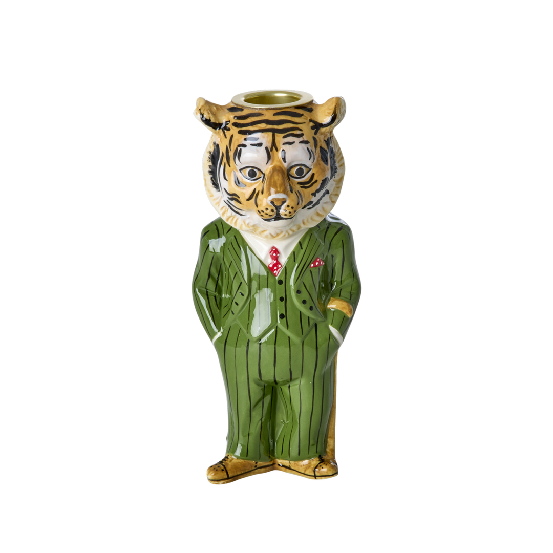 Ceramic Candleholder in Tiger Shape - Nathalie Lete