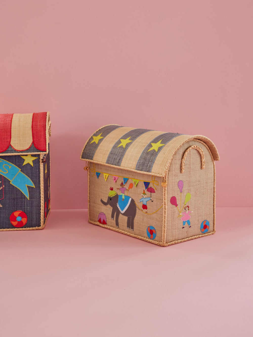 Raffia Toy Baskets - Circus Theme