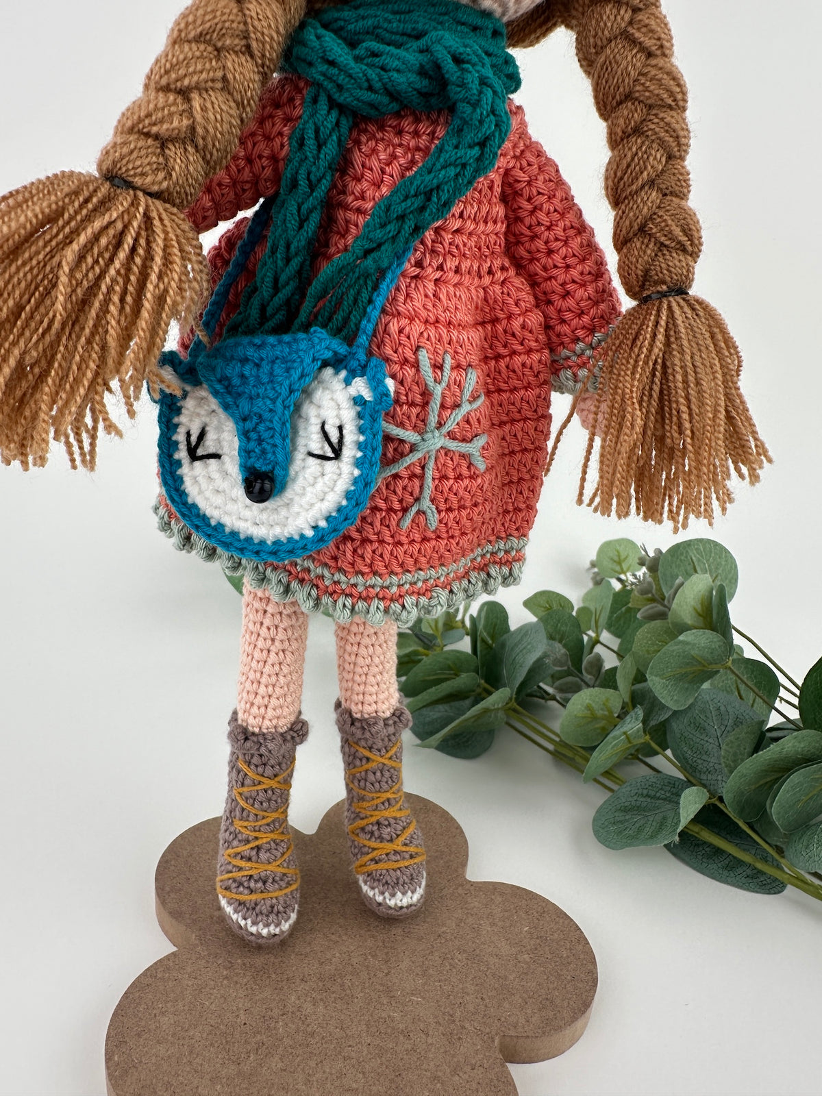 Snowflake Doll with Fox Bag