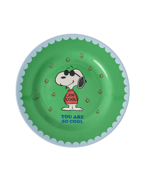 Plate - Green Snoopy Print
