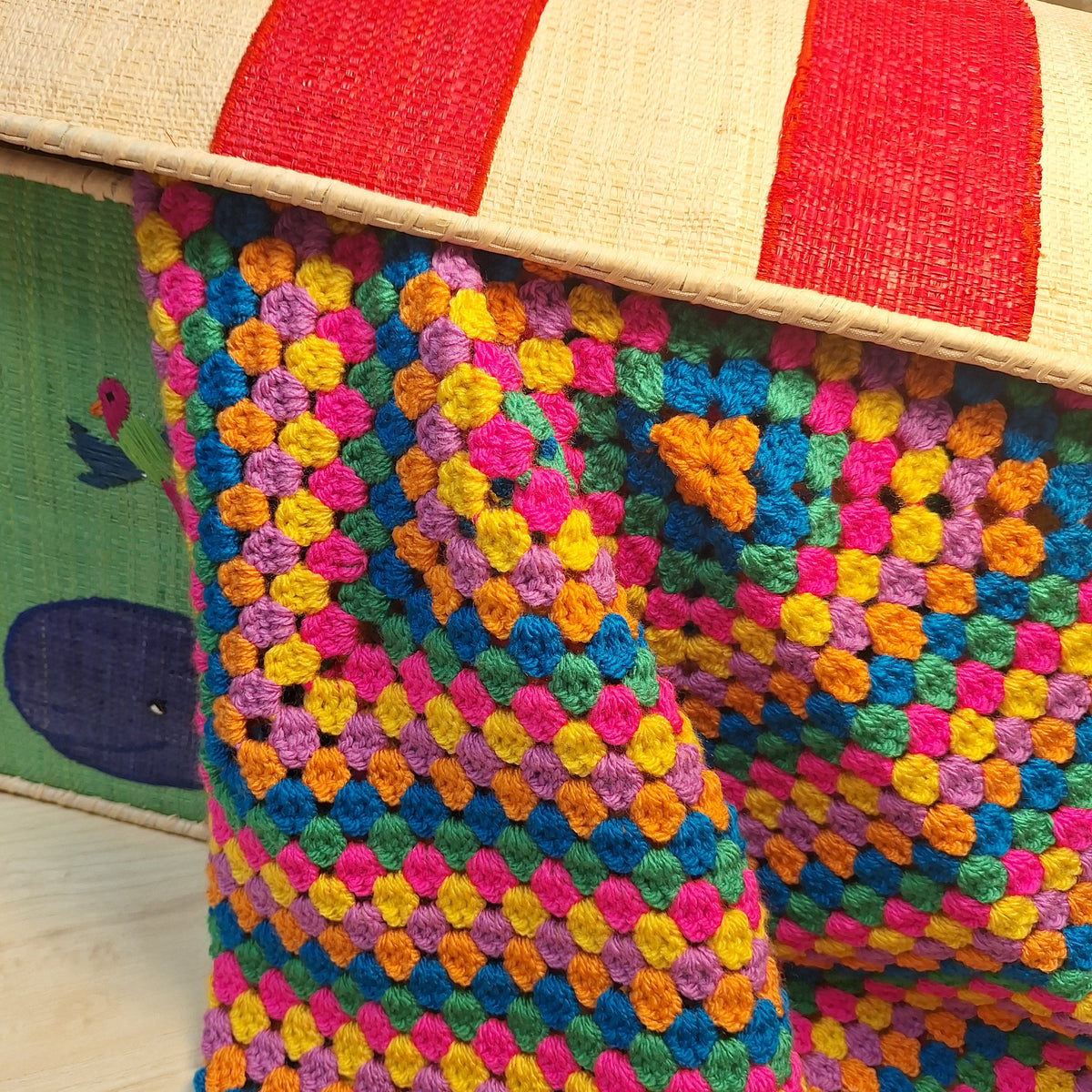 Berry Bright Granny Square Baby Blanket