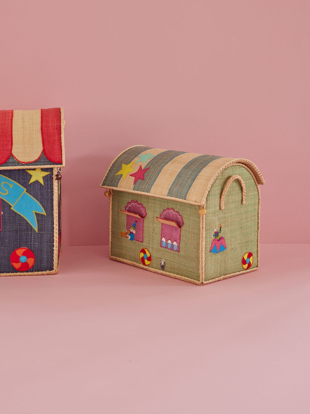 Raffia Toy Baskets - Circus Theme