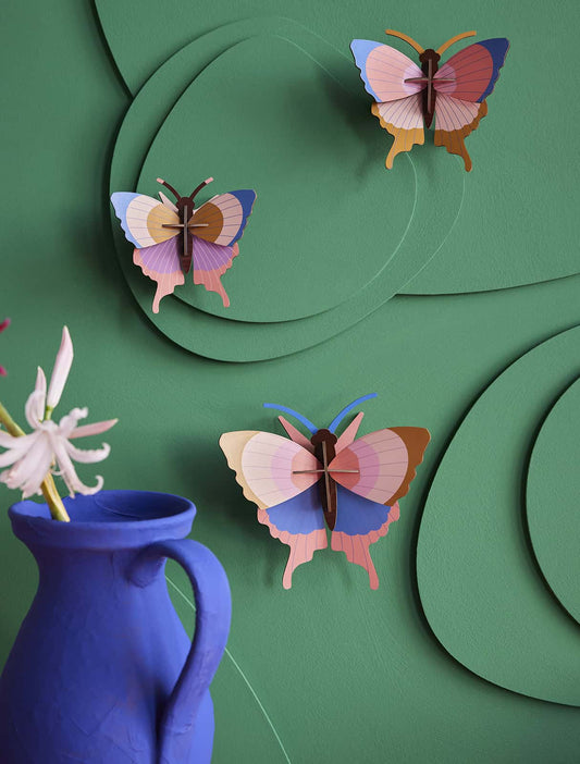Golden Rim Butterflies, Set of 3