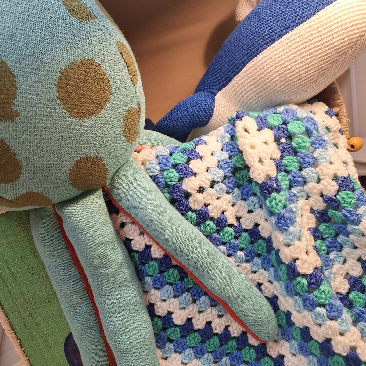 Sea Breeze Granny Square Baby Blanket