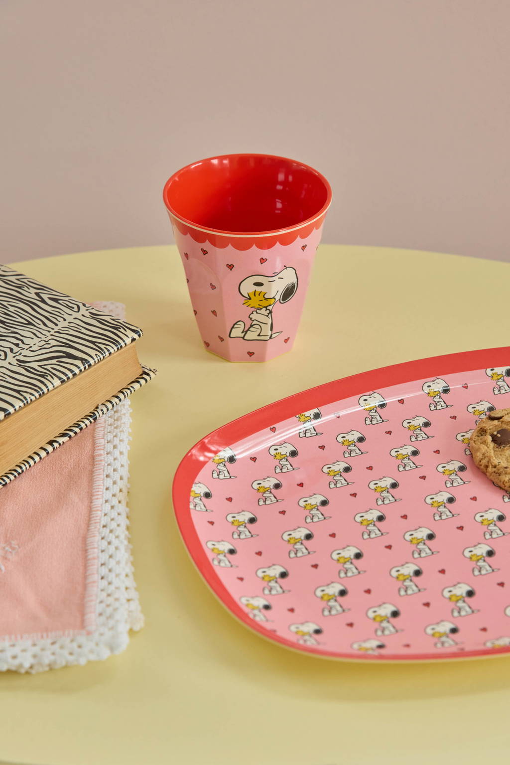 Medium Cup - Pink Snoopy Print