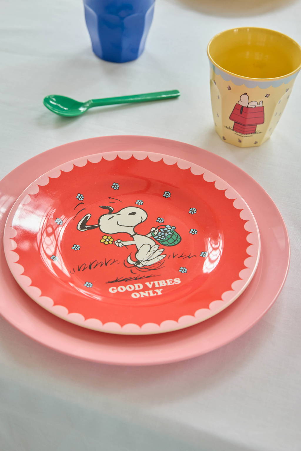 Plate - Red Snoopy Print