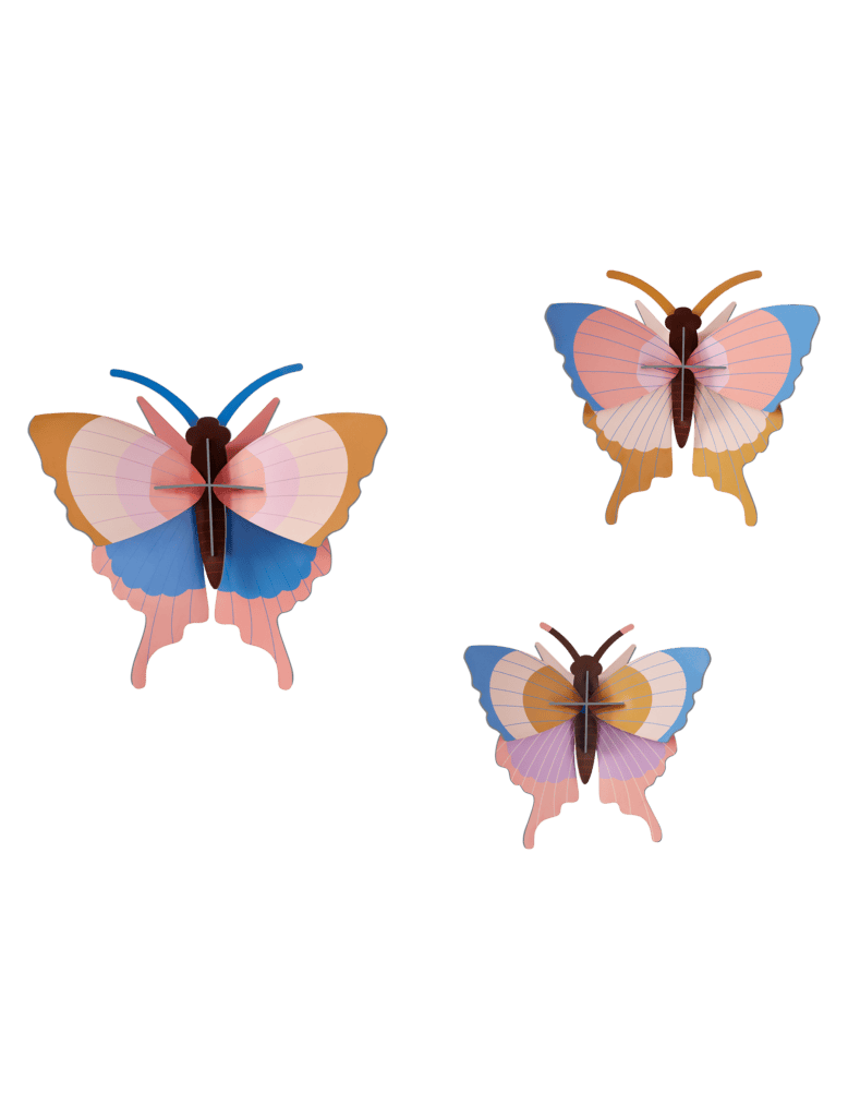 Golden Rim Butterflies, Set of 3