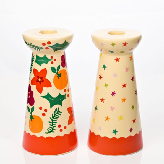 Raspberry Blossom Gift Set of 2 Candle Holders