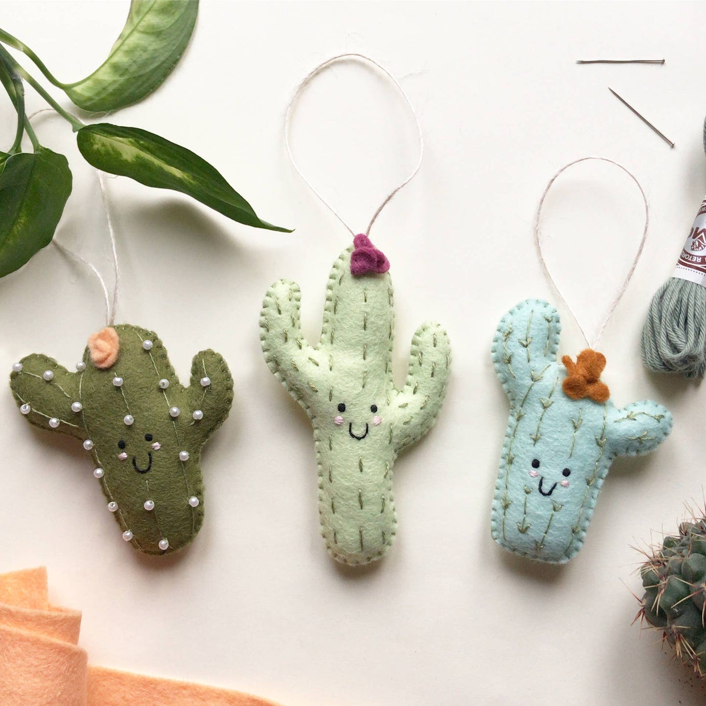 Sew Your Own Trio of Cacti Felt Craft Kit