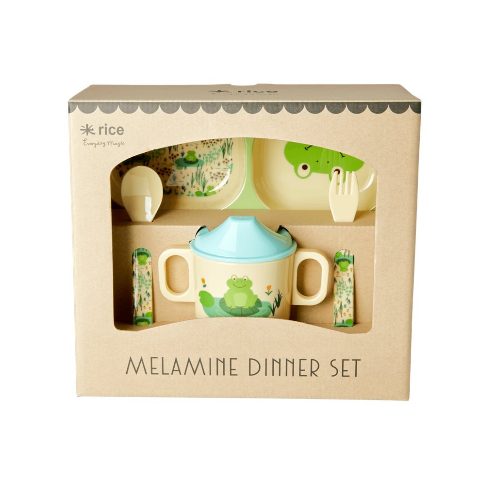 Melamine baby Dinner Set - Frog Print