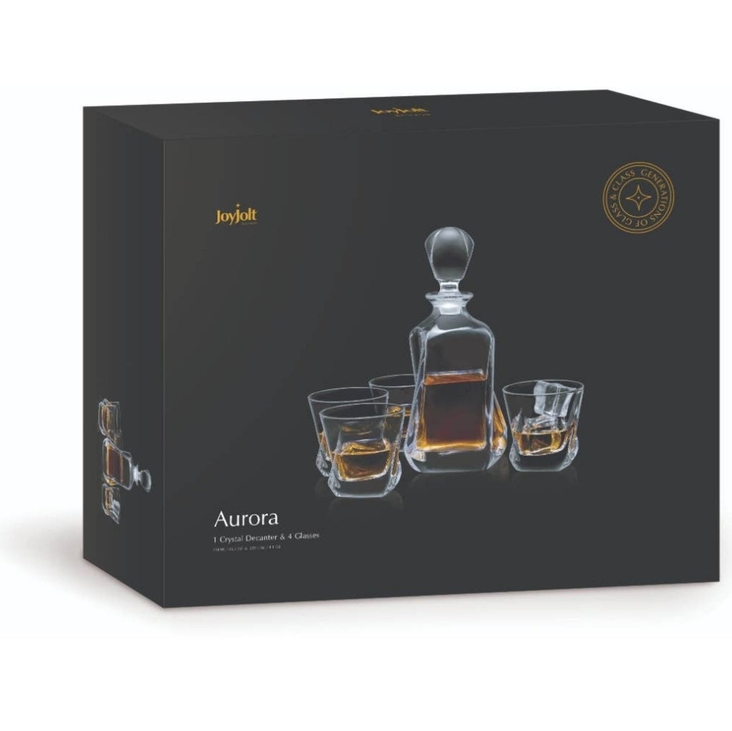 Aurora Crystal Whiskey Decanter Set
