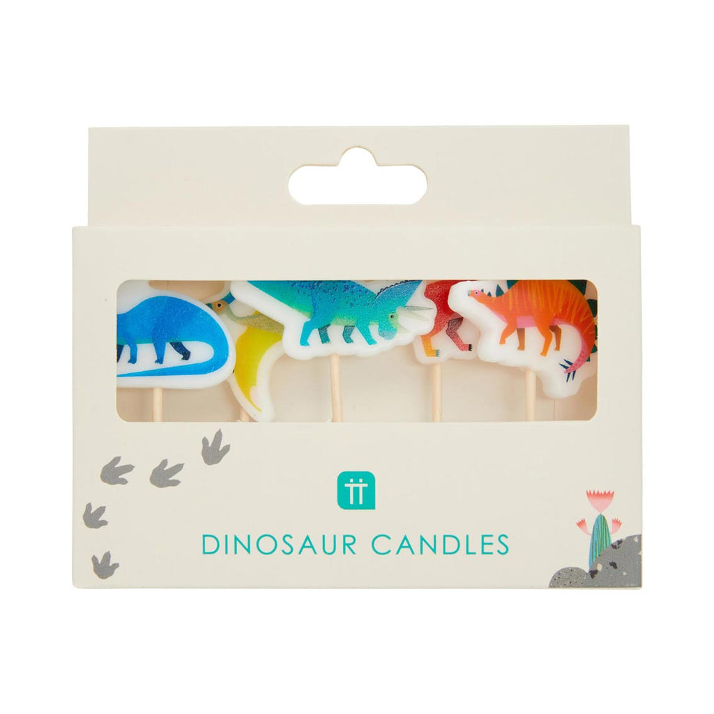 Shaped Dinosaur Birthday Candles - 5 Pack