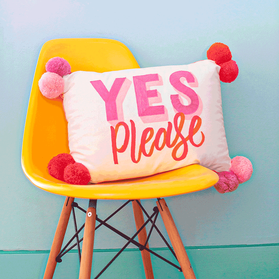 Yes Please No Thanks Cushion