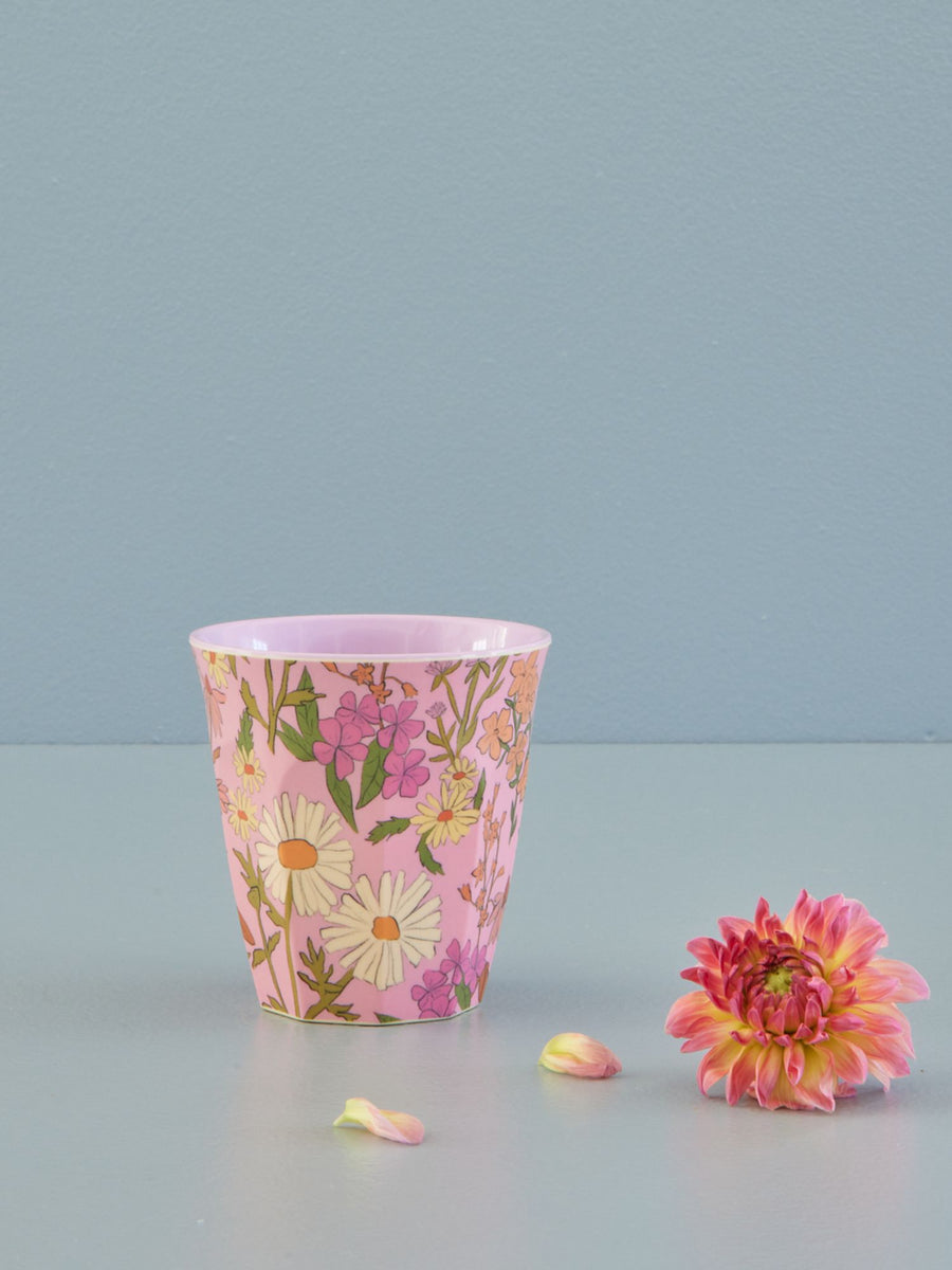 Melamine Medium Cup by Rice with Daisy Dearest Print