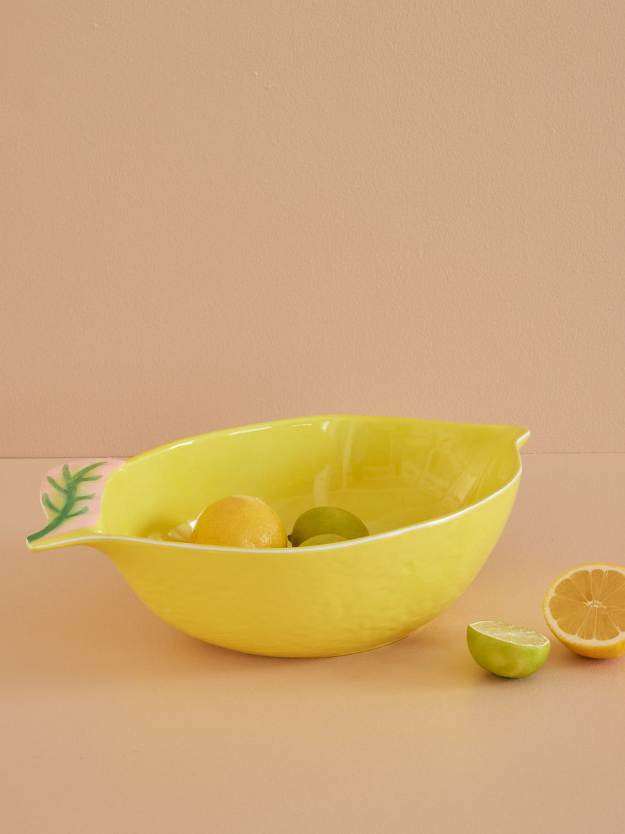 Melamine Salad Bowl Lemon Shape by Rice