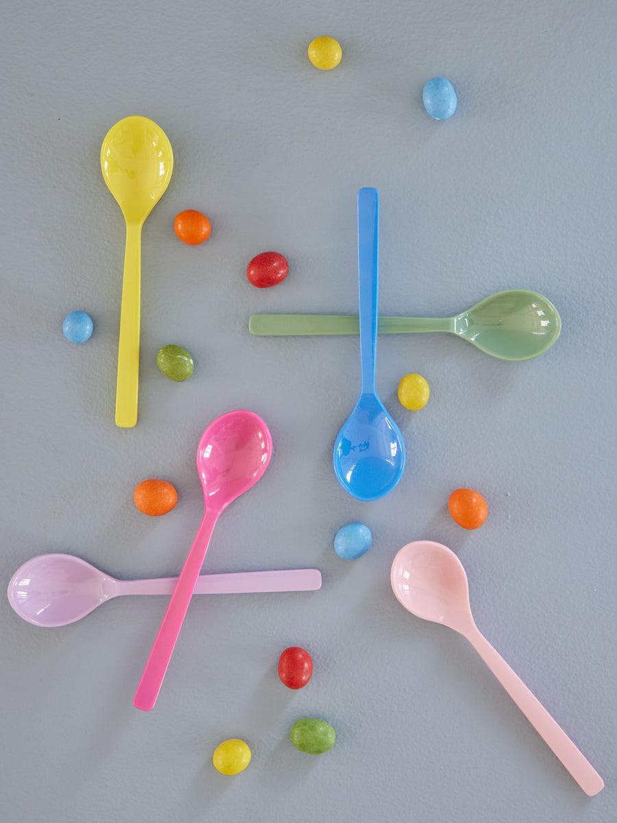 Melamine Teaspoons by Rice in Assorted SS23 Colours - Bundle of 6