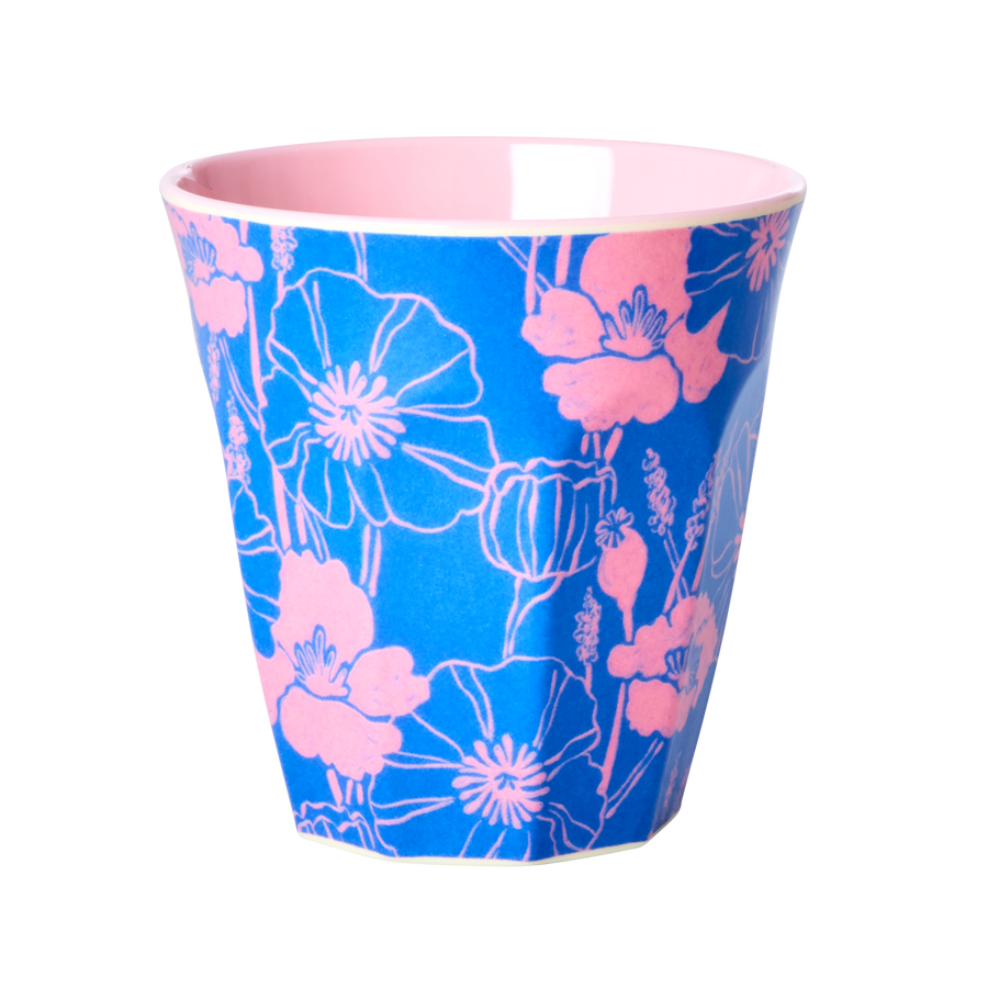 Melamine Medium Cup by Rice with Poppies Love Print
