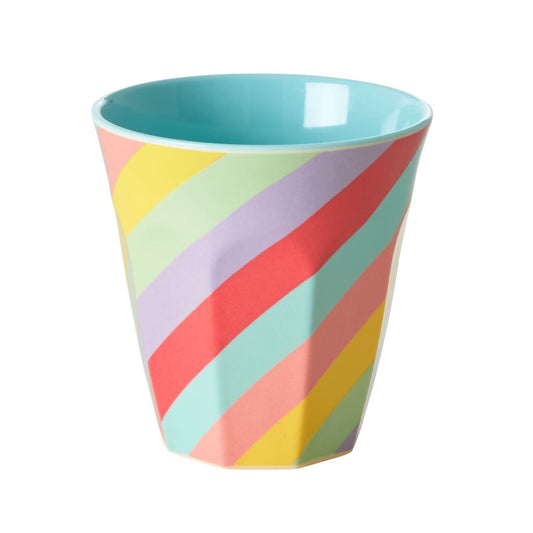 Rainbow Stripes Medium Cup