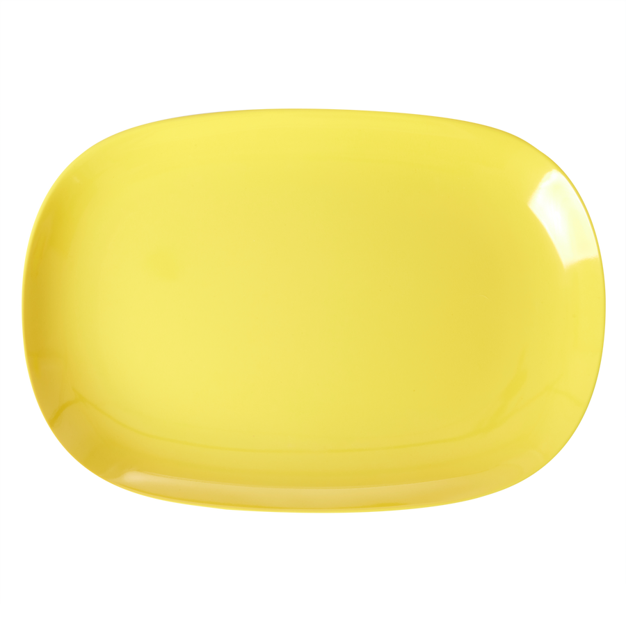 Melamine Rectangular Plate by Rice - Yellow - Large