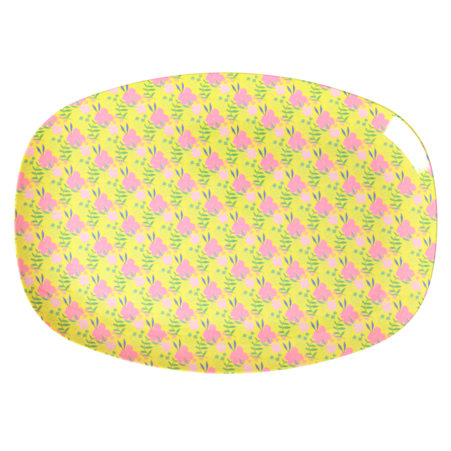 Melamine Rectangular Plate by Rice with Sunny Days Print