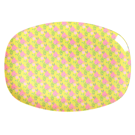 Melamine Rectangular Plate by Rice with Sunny Days Print