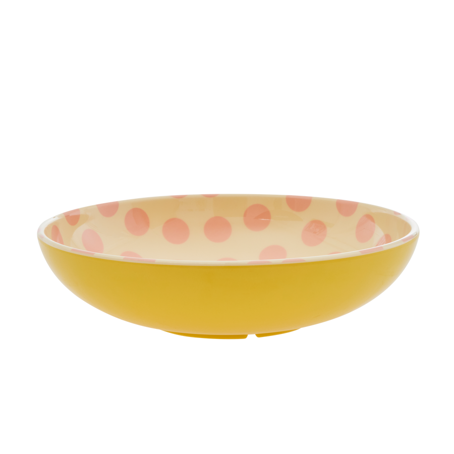 Melamine Salad Bowl by Rice - Pink Dots Print