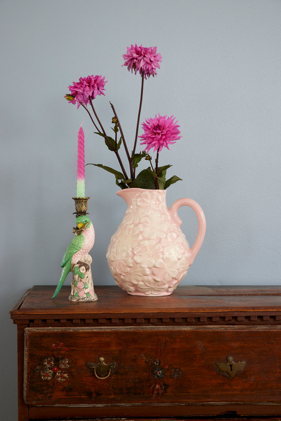 Ceramic Flower Jug by Rice - Perfect Pink