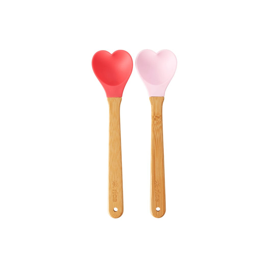 Set of 2 Silicone Heart Shape Spoon