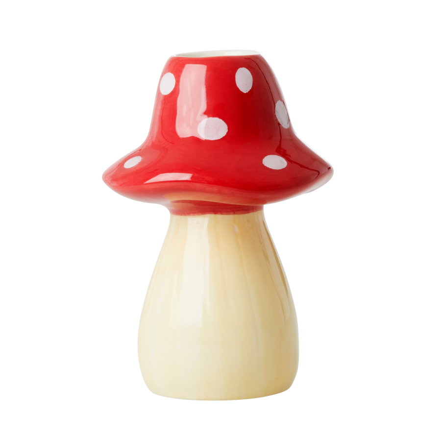 Ceramic Mushroom Candle Holder - Tall