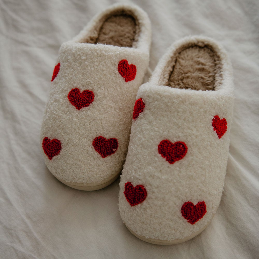All Over Hearts Slippers