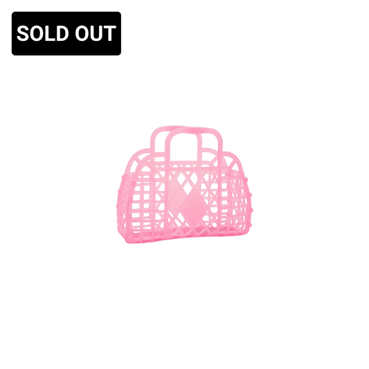Retro Basket Jelly Bag - mini Neon Pink