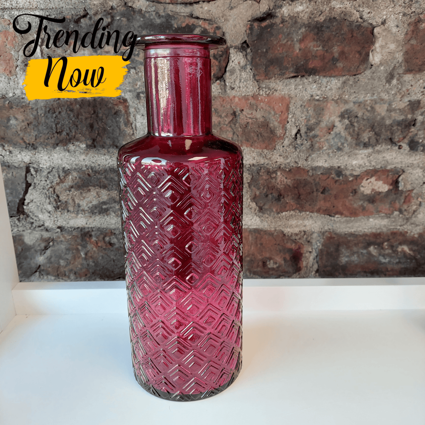 Glass coloured vase